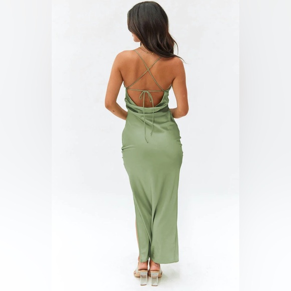 Eternal Sage Formal Maxi Dress from Beginning Boutique. Size 0. Never worn. NWT. - Picture 3 of 4